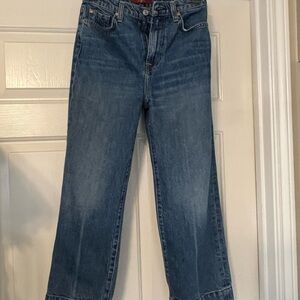 7 For All Mankind Women's baby Jo Blue cropped Jeans size 26